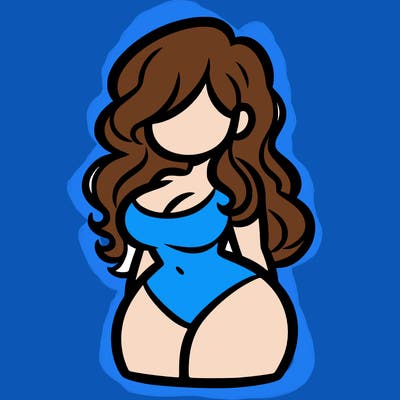 curvy woman with hair