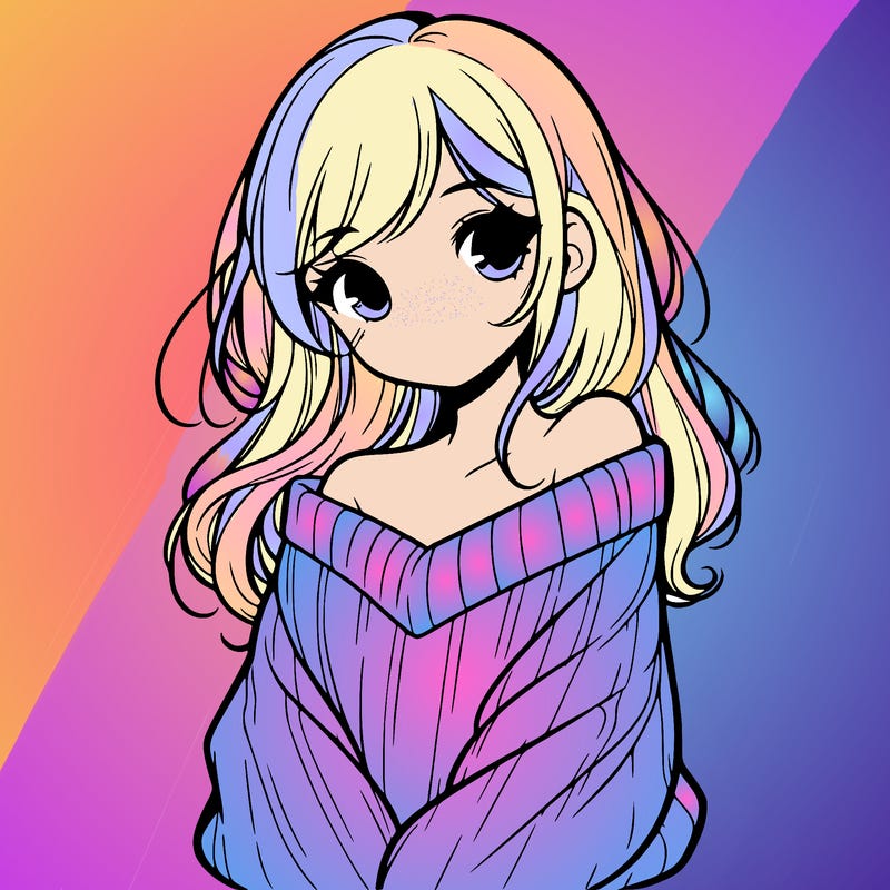 shy pretty girl wearing a sweater that is falling off one shoulder portrait