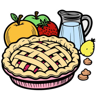 a pie of food