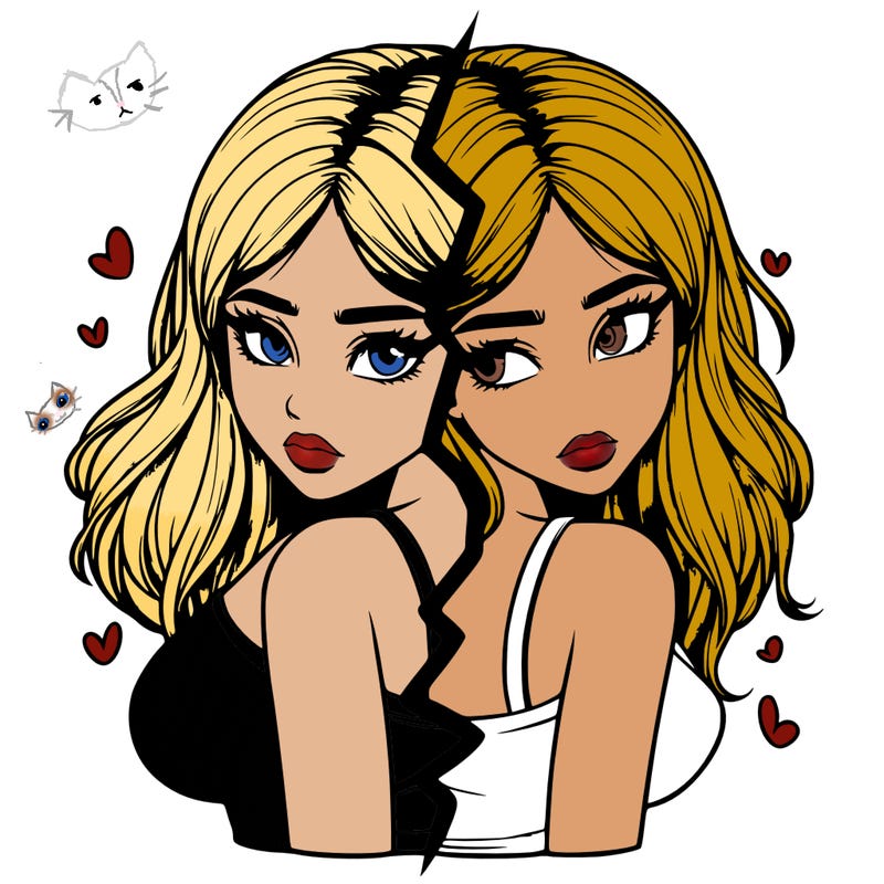 realistic girl split