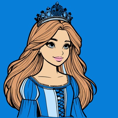 a realistic medieval princess with a tiara