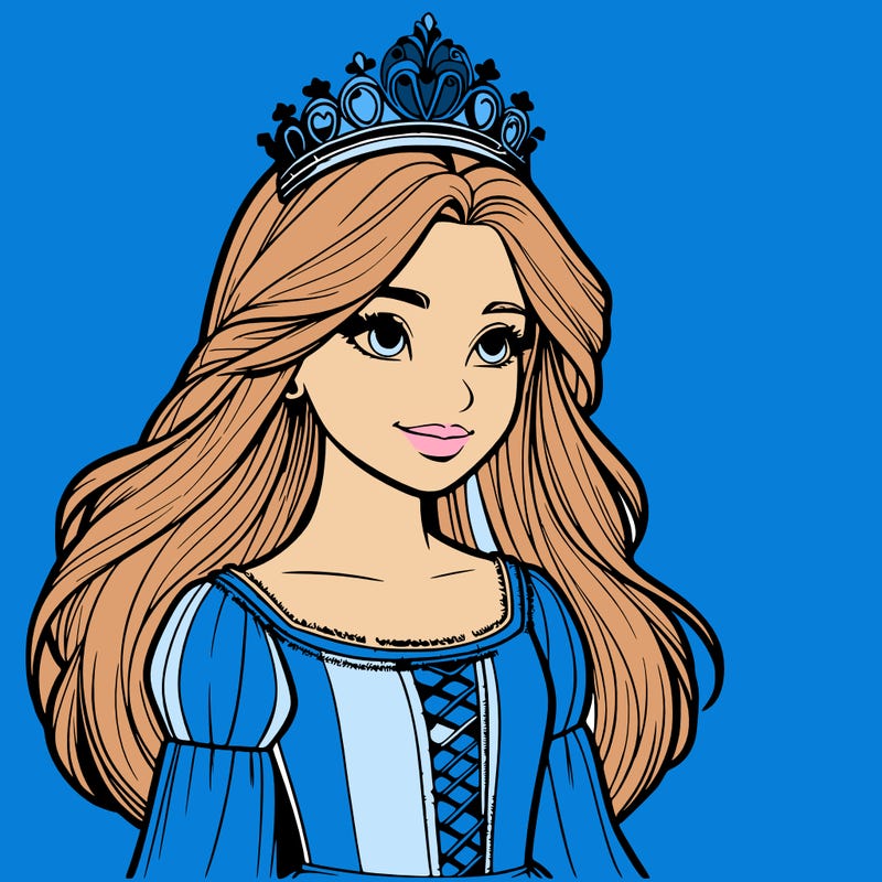 a realistic medieval princess with a tiara