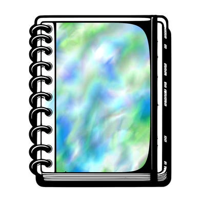 blank, realistic notebook
