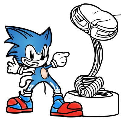 sonic boom coloring