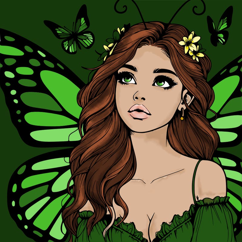 butterfly fairy realistic girl