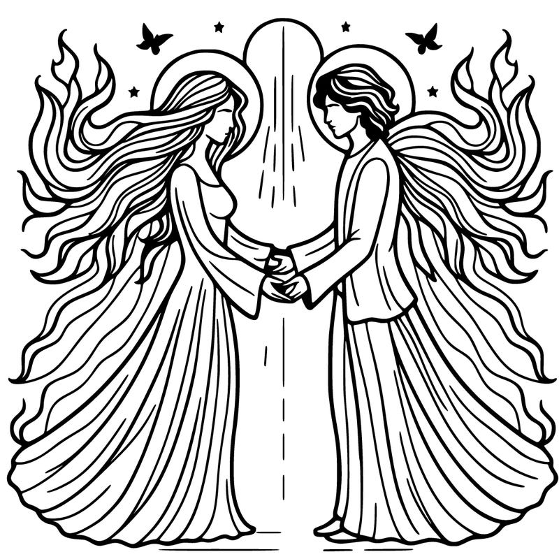 man and woman twin flame reunion