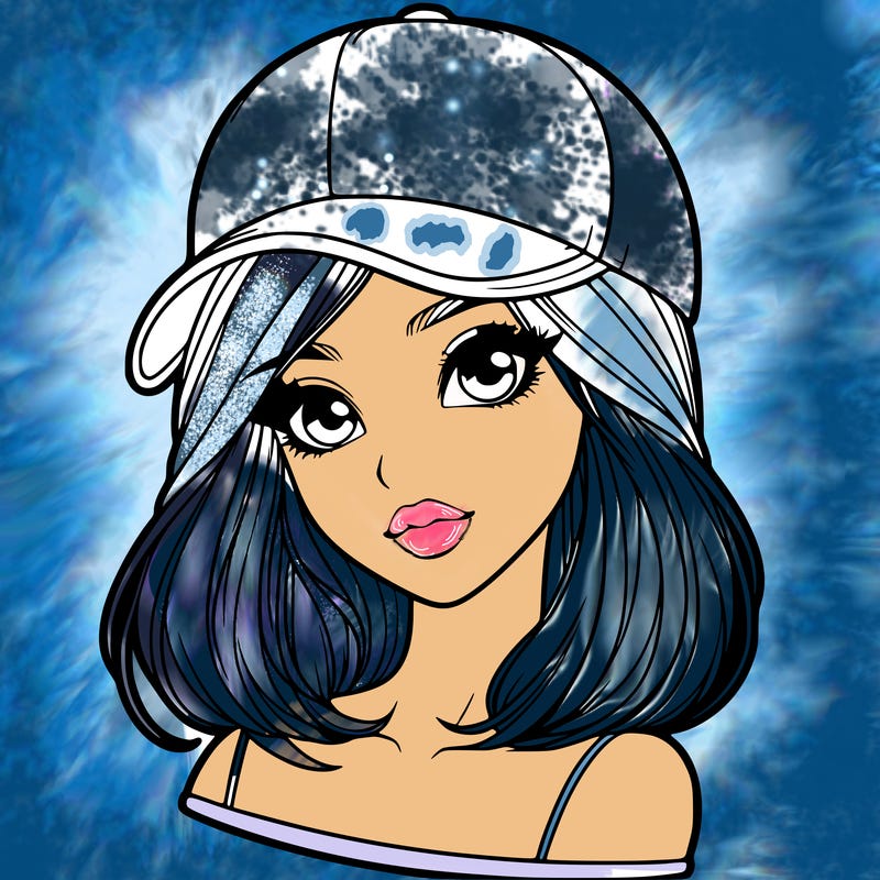 semi realism beautiful girl wearing cap
