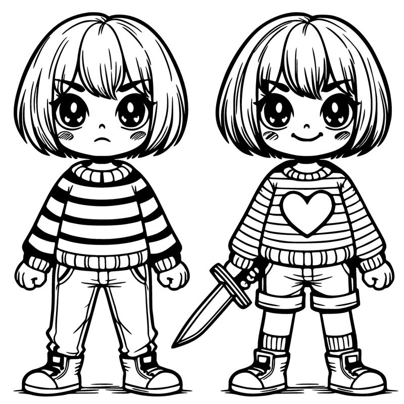 frisk and chara undertale