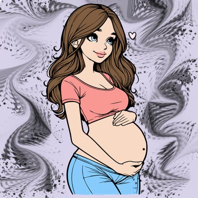 realistic pregnant girl