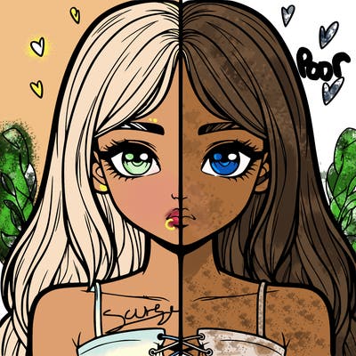 realistic girl split