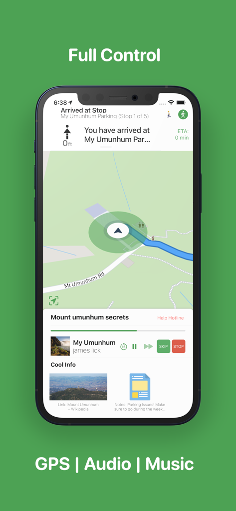 Pintours - Pintours app interface showing GPS navigation and audio tour controls