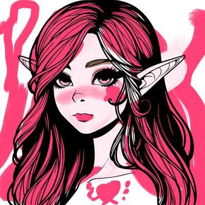 elf girl realistic dark fantasy