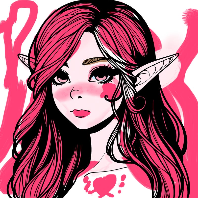 elf girl realistic dark fantasy