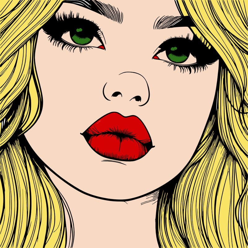 really realistic girl with lips
