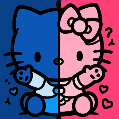 cute hello kitty split