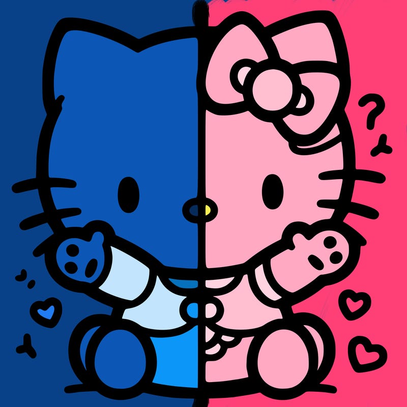 cute hello kitty split