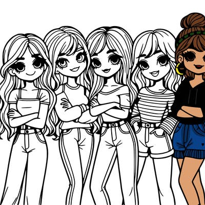 group of girl friends