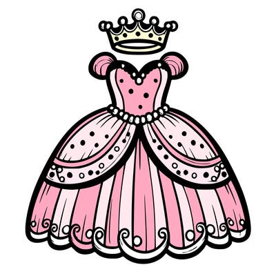 gown with tiara