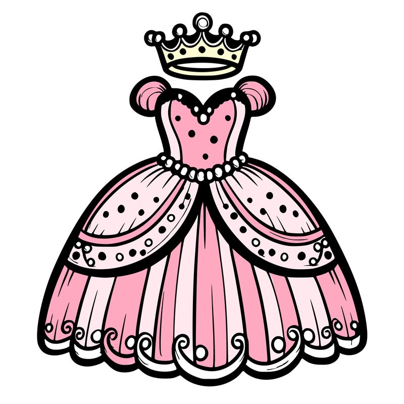 gown with tiara