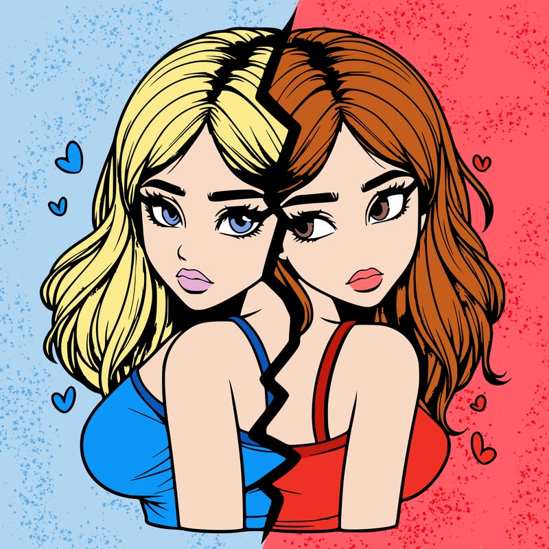 realistic girl split