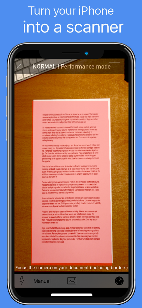Text Grabber: Image to text - iPhone screen displaying the Text Grabber app scanning a document to convert it to digital text