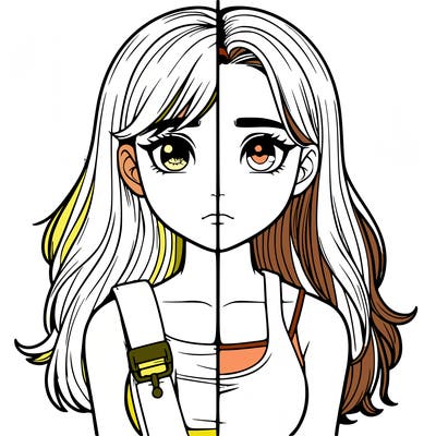 realistic girl split