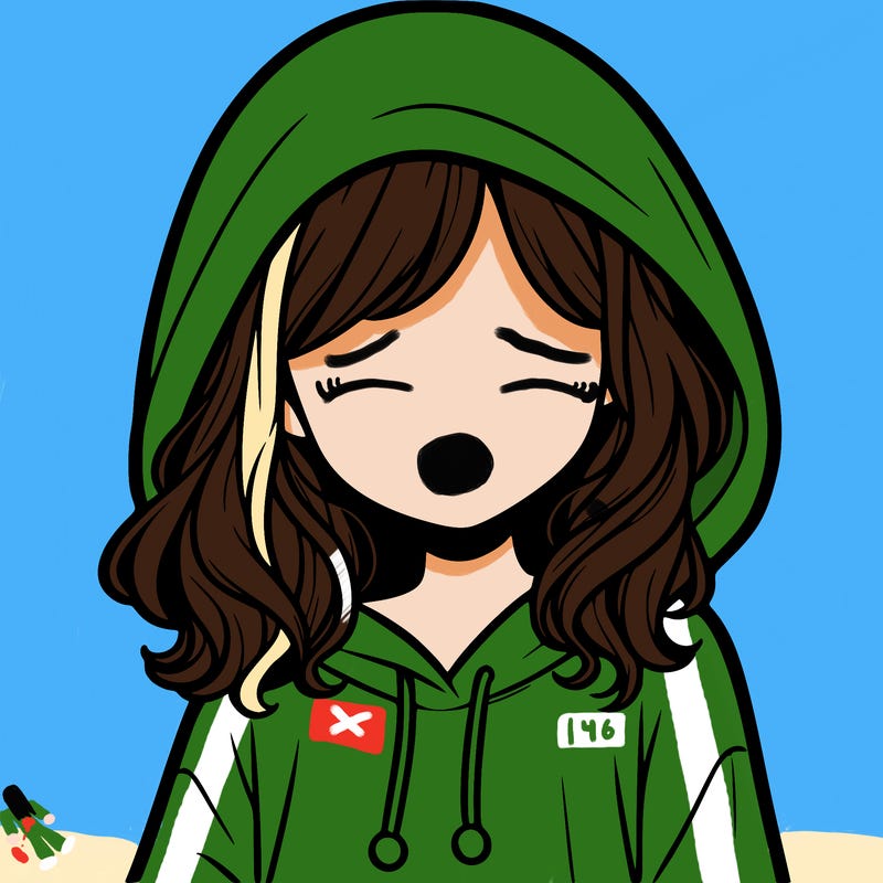 girl in hoodie no face no hair