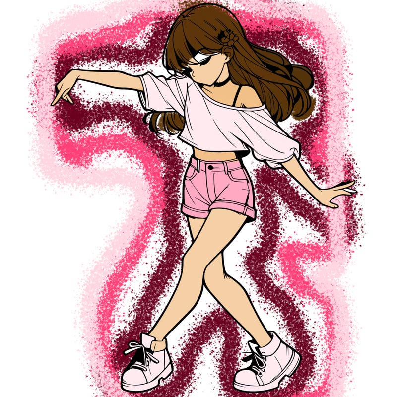 realistic girl danceing