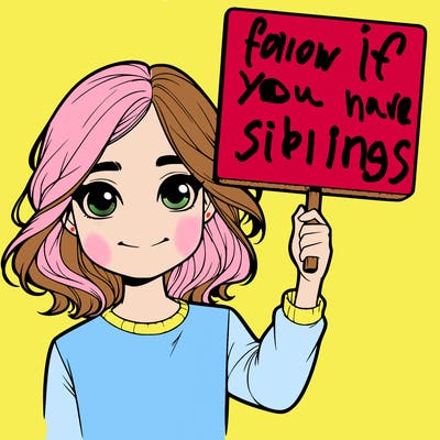 realistic girl holding up a sign
