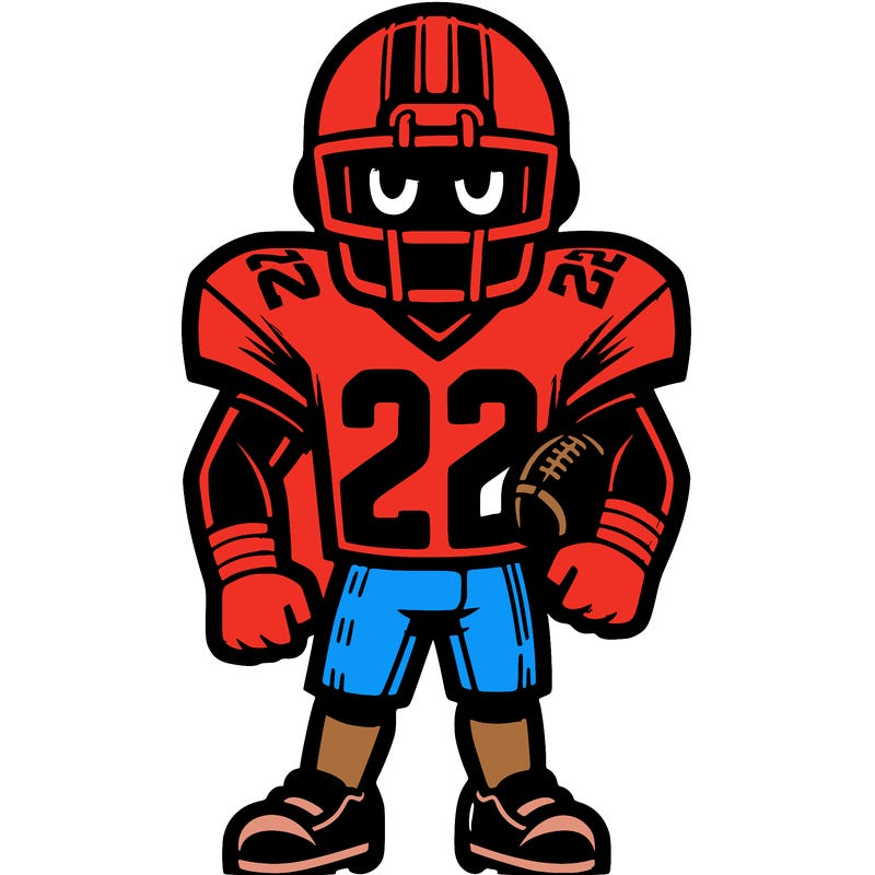 really realistic derrick henry number 22 foot ball player