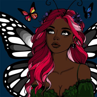 butterfly fairy realistic girl