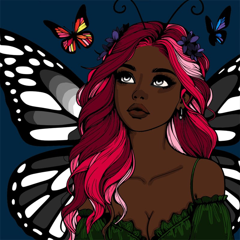 butterfly fairy realistic girl