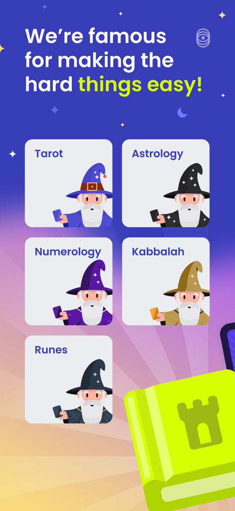 Astra Trainer - Astra Trainer app screen showing diverse spiritual learning tracks including Tarot Astrology Numerology Kabbalah and Runes