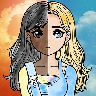 realistic girl split