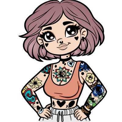 girl with tattoos