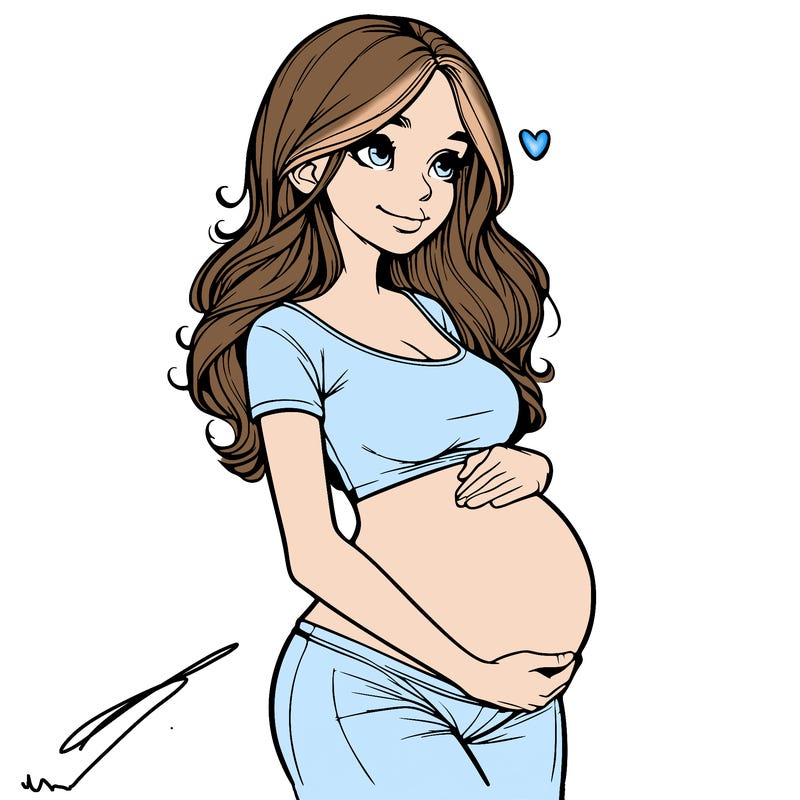 realistic pregnant girl
