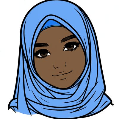 realistic girl with hijap