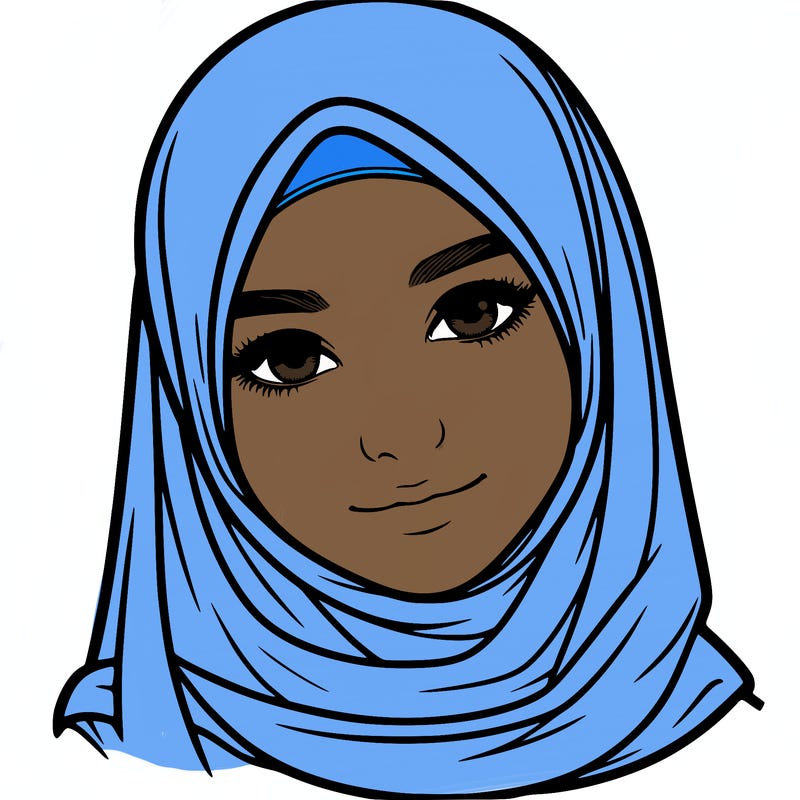 realistic girl with hijap