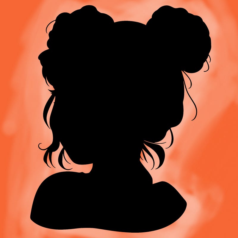 realistic girl with spacebuns