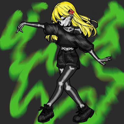 realistic girl danceing