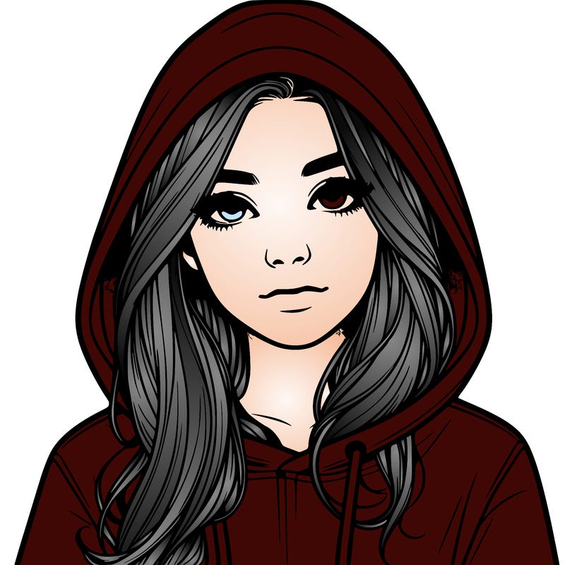 realistic girl with a hoodie