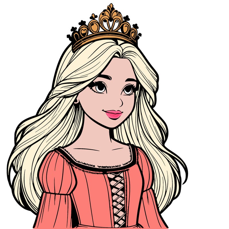 a realistic medieval princess with a tiara