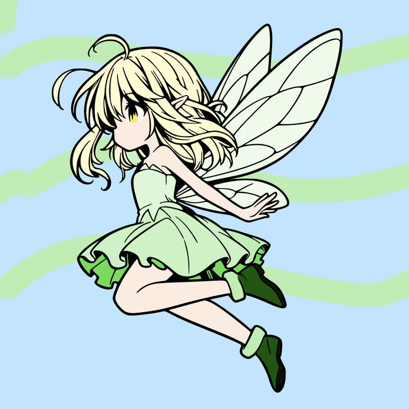 manga fairy flying