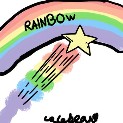 a shooting star in the sky
