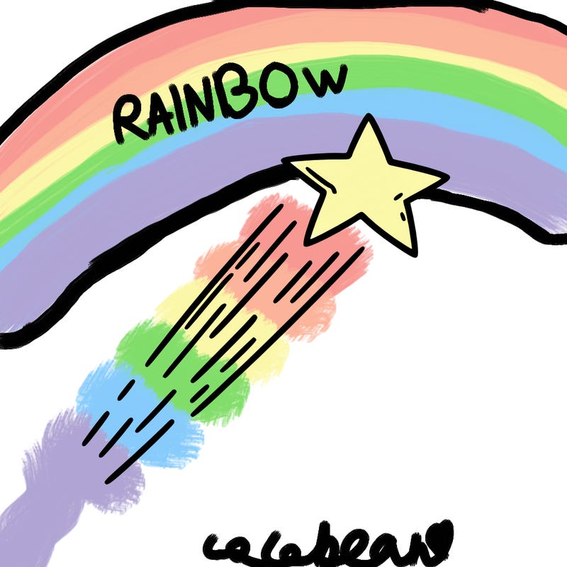 a shooting star in the sky