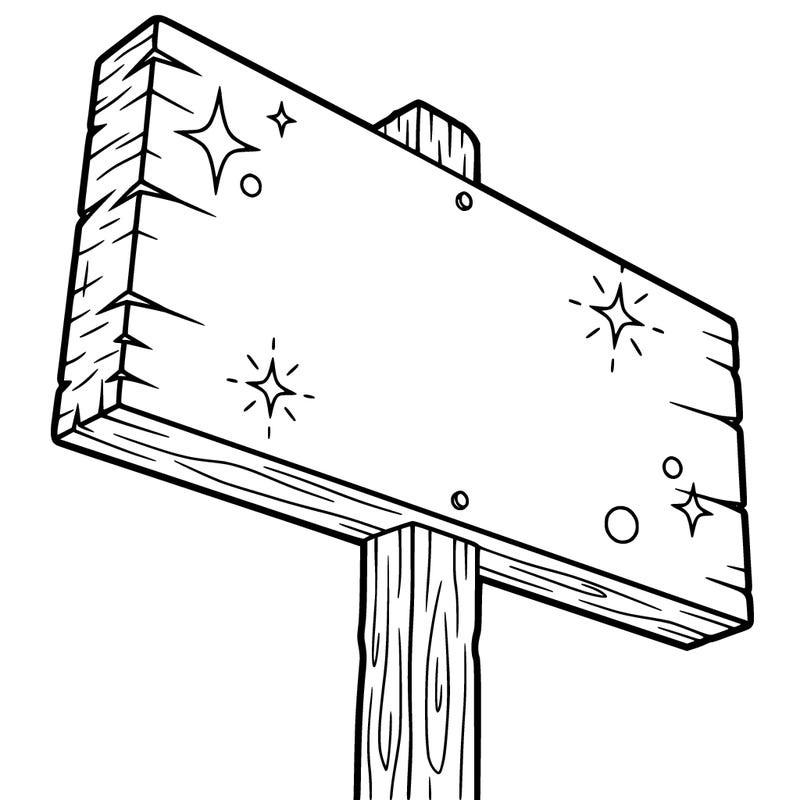 a sign that has nothing on it but a few sparkles