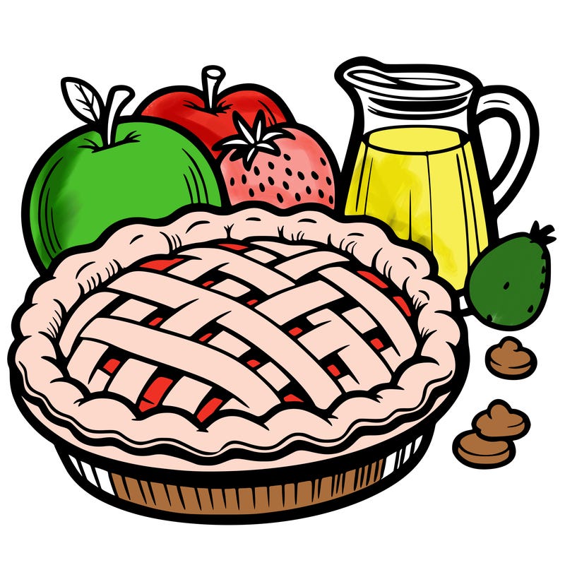 a pie of food