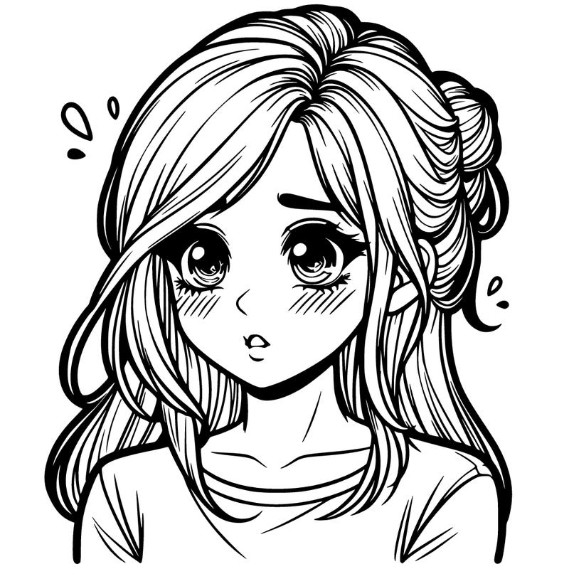 realistic girl that is blushing