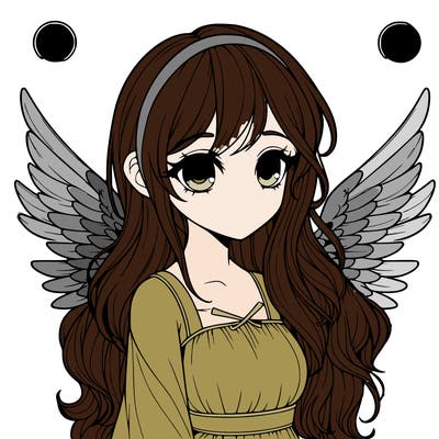 realistic girl with wings