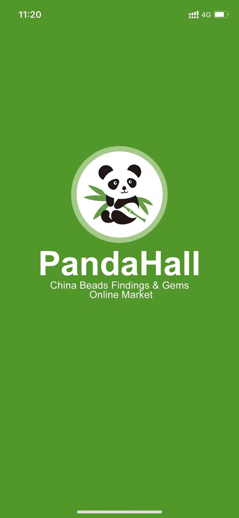 Pandahall  Beads - PandaHall Beads splash screen featuring the brand logo and online market tagline
